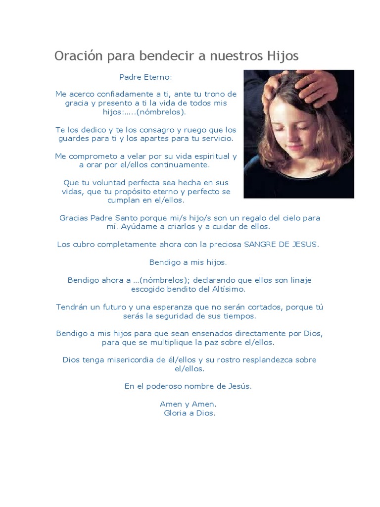 Oración para Bendecir a los Hijos | PDF