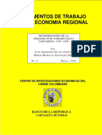 Determinante de la demanda por turismo hacia Cartagena, 1987-1998 de luis Armando Galvis Aponte y María Aguilera