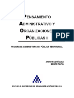 4 Pensamiento Admistrativo y Organizaciones Publicas II