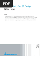 White Paper: Intro Ducti On To RF Fundamentals of A N RF Design