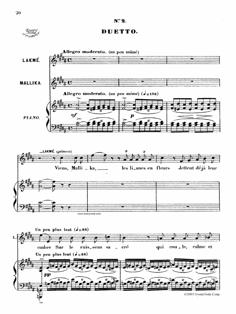 Delibes Flower Duet PDF