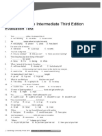 Intermediate Grammar Test PDF