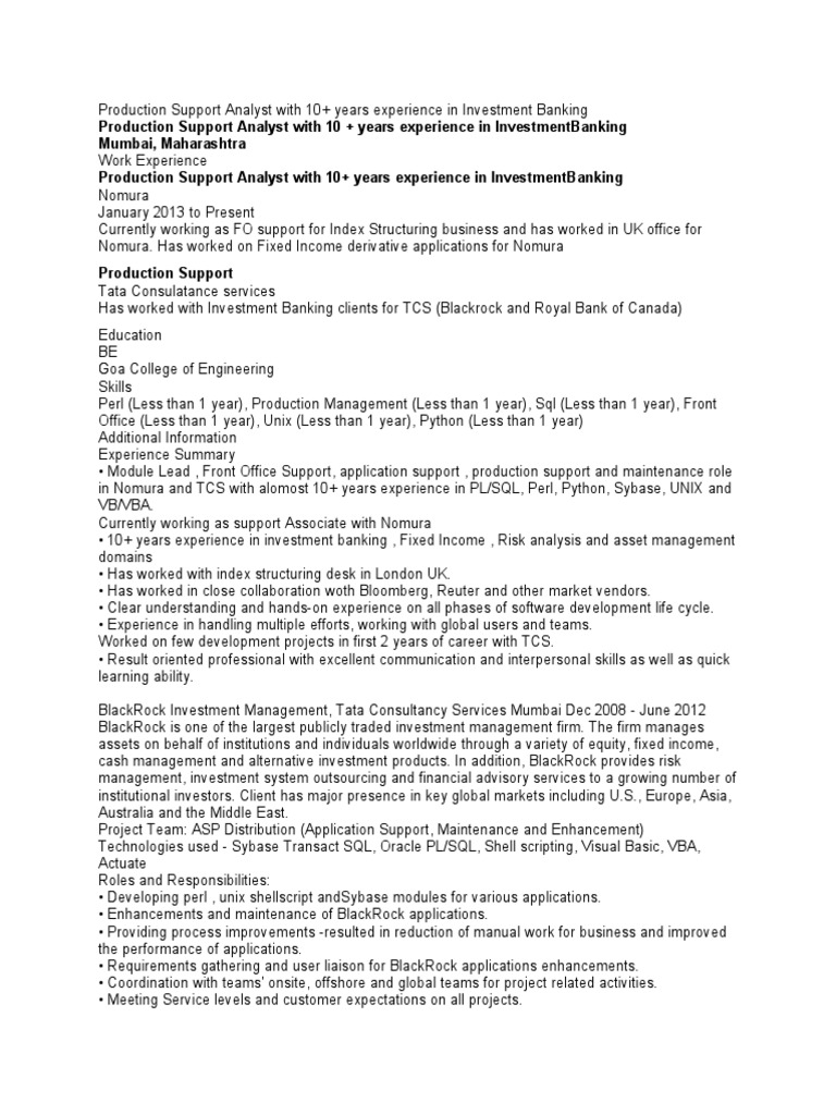 IB Production Support | PDF | Black Rock | Banks