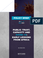 Policy Brief: Public Trust, Capacity And: Early Lessons From Africa