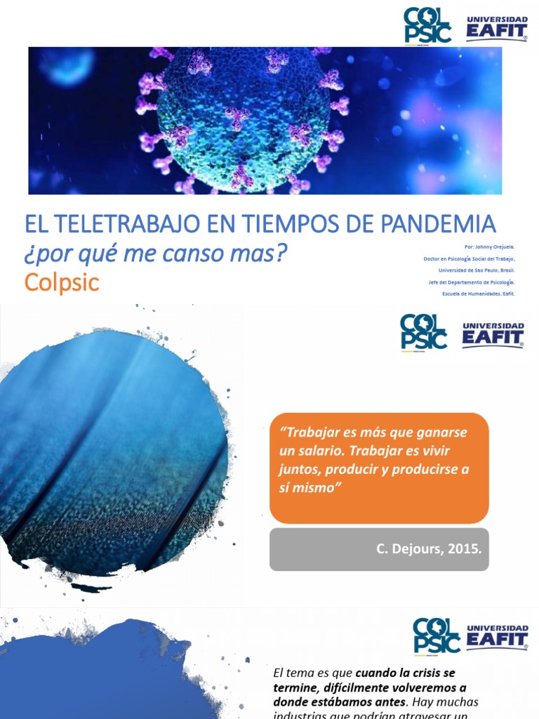 Teletrabajo en Tiempos de Pandemia Por Qué Me Canso Más | PDF ...