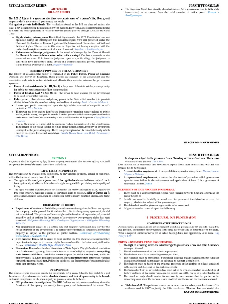 Overview of the Bill of Rights | PDF | United States Bill Of Rights ...