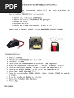 Tutorial Sensor Biométrico FPM10A Com ESP32 PDF
