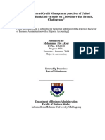 Credit Management Practice of UCBL Bank PDF