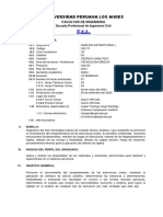 SILABO ESPECIFICO - ANALISIS ESTRUCTURAL I - 2020-I ING Ordóñez