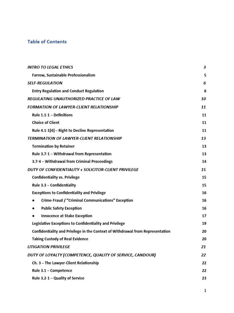 Nca Professional Responsibility Notes Pdf Confidentiality Lawyer