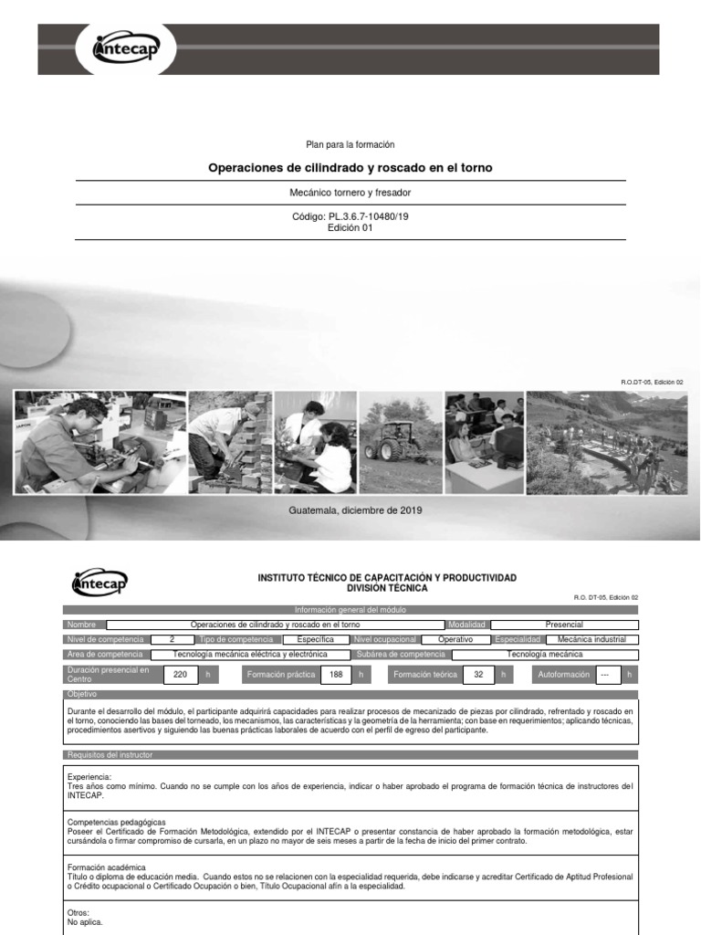 Operaciones De Cilindrado Y Roscado En El Torno Pdf Pdf Mecanizado