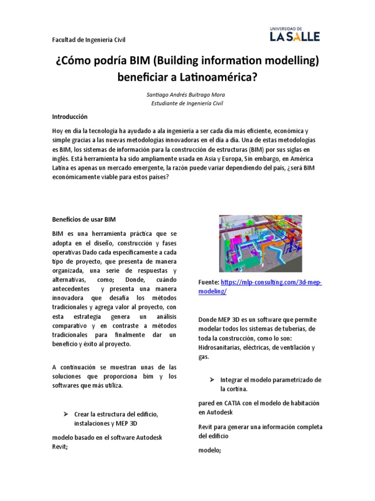 Beneficios de BIM en Latinoamérica | PDF | Autodesk Revit | Modelado de ...