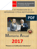 Memoria Anual MIDIS Anticorrupcion 2017 para Imprimir PDF