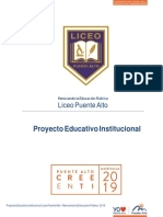 Proyecto Educativo Institucional 2019 Liceo Puente Alto