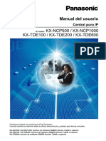 Manual Del Usuario KX-TDE100 - KX-TDE200 - KX-TDE600. Central Pura IP. #Modelo KX-NCP500 - KX-NCP1000 PDF