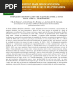 Produção de mel da abelha jandaira entre as zonas rural e urbana de Mossoró-RN