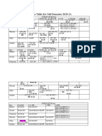 Time Table For Odd Semester 2020-21.: LT-12 NS LT-12 MC LT-12 LT-12 LT-12 DA LT-12 NS