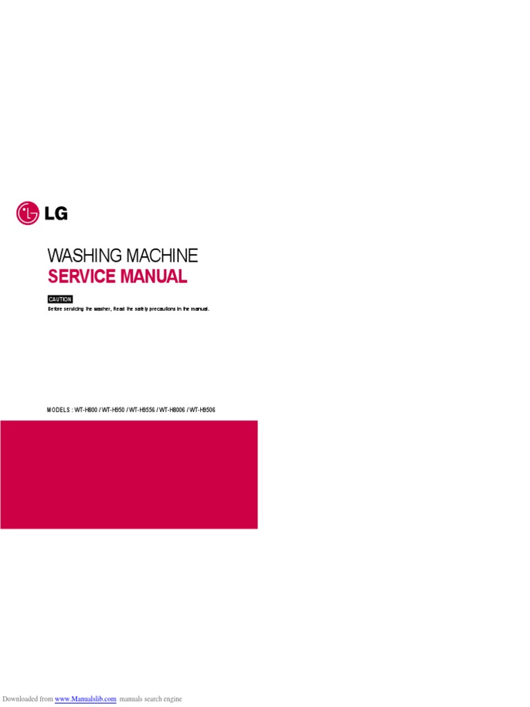 Washing Machine: Service Manual | PDF | Washing Machine | Tap (Valve)