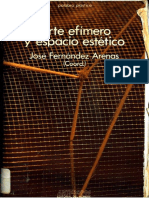 José Fernández, Arte Efímero y Espacio Estetíco