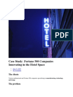 Case Study: Fortune 500 Companies Innovating in The Hotel Space