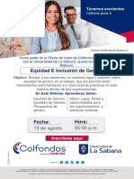 Equidad e Inclusión de Genero (Universidad de La Sabana) - Invitacion