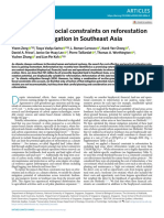 Economic and Social Constraints On Reforestation For Climate Mitigation in Southeast Asia