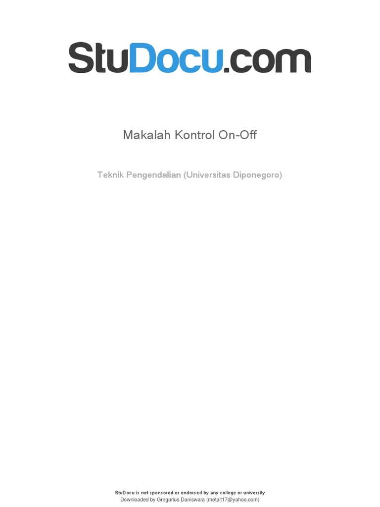 Makalah Kontrol On Off | PDF