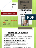 Pedagogía y Didáctica Clase 1