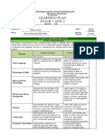 Learning Plan Stage 1 and 2: Grade Level Standards