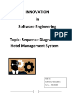 Innovation in Software Engineering Topic: Sequence Diagram of Hotel Management System