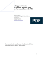 From Singapore To Cancun - Knowledge, Power and Hegemony in The Negotiation of Investment Rules at The Wto PDF