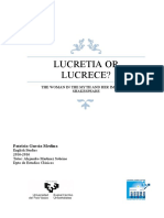 Lucretia or Lucrece?: The Woman in The Myth and Her Impact On Shakespeare