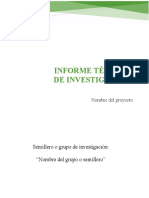 Guía para La Presentación de Informe Técnico de Investigación