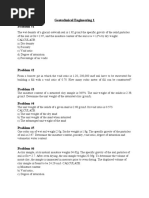 Geotechnical Engineering 1 Problem #1