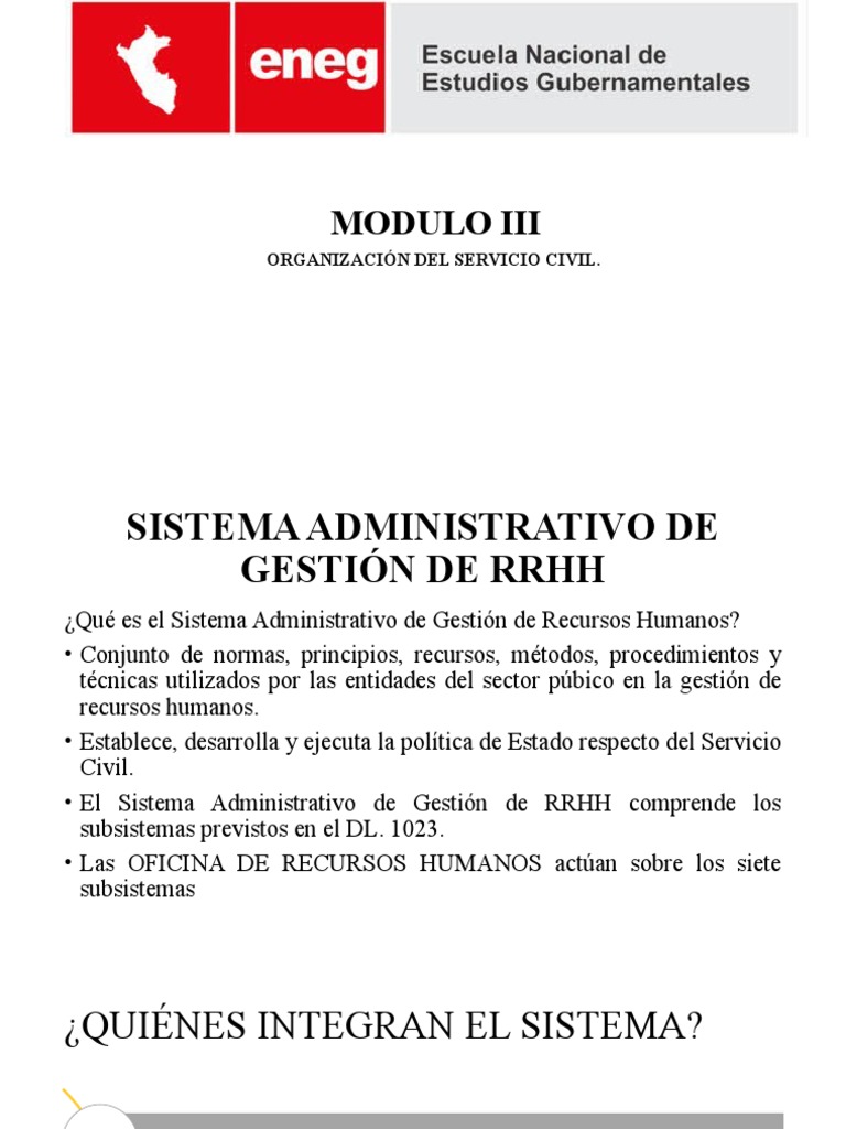 Gestión Pública de RRHH en Perú | PDF | Gestión de recursos humanos ...
