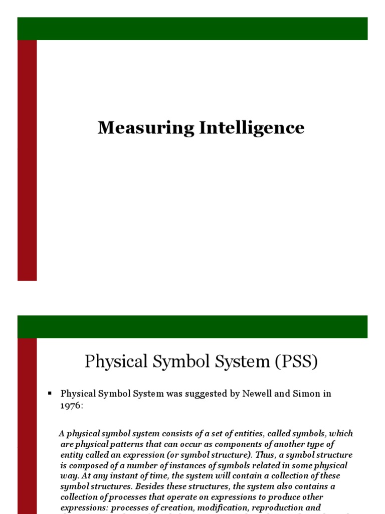 Measuring Intelligence Pdf Pdf Artificial Intelligence