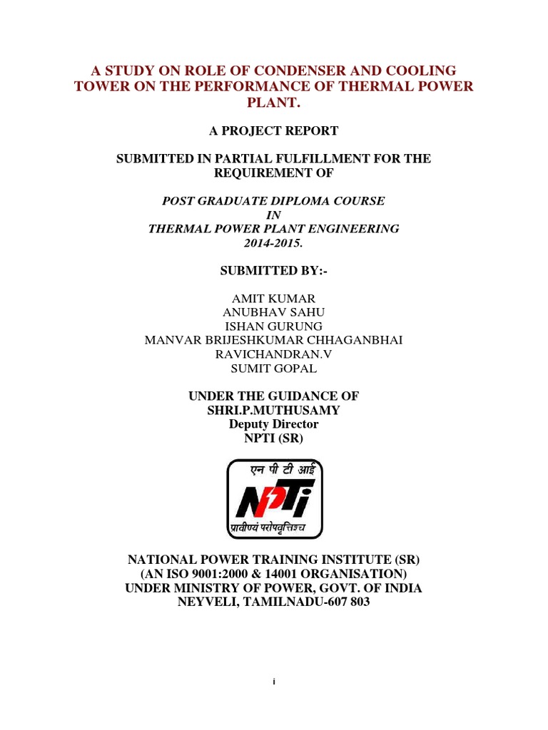 Condenser and Cooling Tower Performance PDF | PDF | Heat Exchanger | Steam