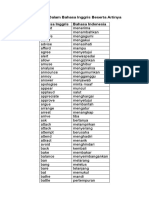 Kata Kerja Dalam Bahasa Inggris Beserta