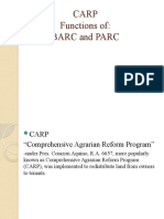 Carp Functions Of: Barc and Parc