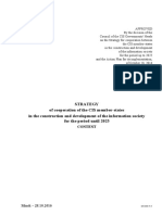 Strategy of Cooperation of The CIS Member-States in The Construction and Development of The Information Society For The Period Until 2025