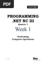 Programming .Net Week 1 LP