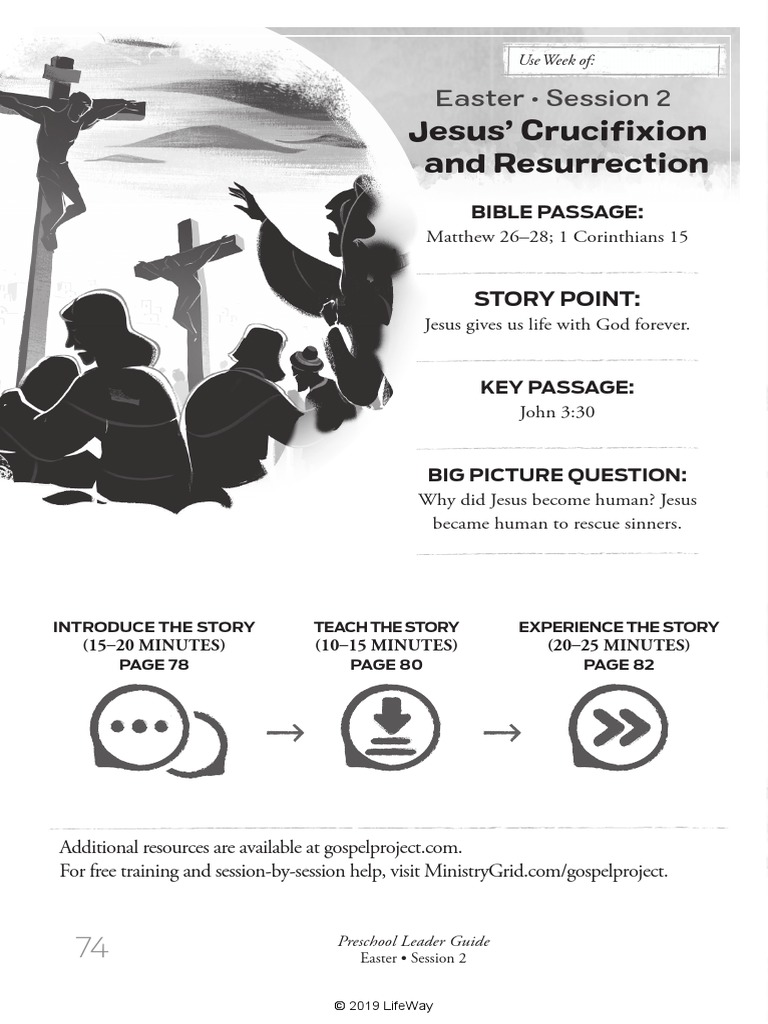 Easter Preschool Lesson PDF | PDF | Crucifixion Of Jesus | Resurrection ...