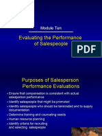 Evaluating Salesperson Performance