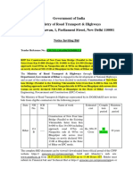 Government of India Ministry of Road Transport & Highways Transport Bhawan, 1, Parliament Street, New Delhi 110001