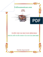 Tuyen Tap Cac Bai Toan Hinh Hoc Vao Lop 10 Nam Hoc 2019-2020 PDF