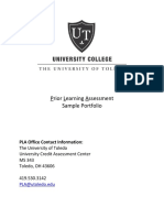 UToledo PLA Sample Portfolio PDF