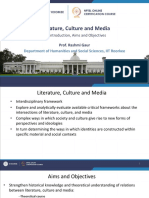 Literature, Culture and Media: 1.1 Introduction, Aims and Objectives