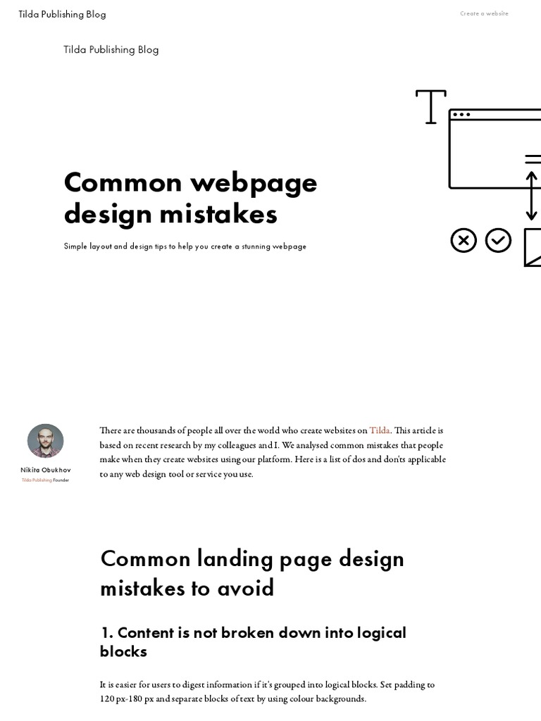 Common Webpage Design Mistakes | PDF | Typography | Text