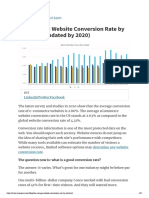 The Average Website Conversion Rate by Industry (Updated by 2020) - Invesp