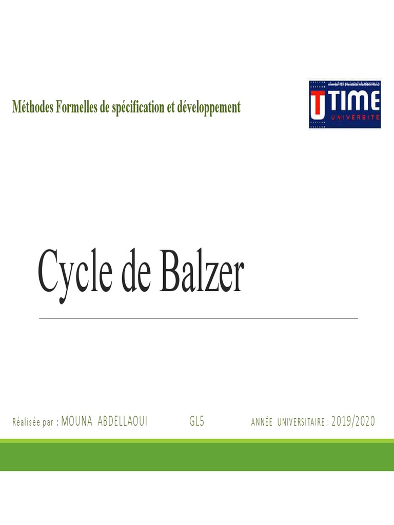 Cycle de Balzer et développement formel | PDF | Méthode formelle ...